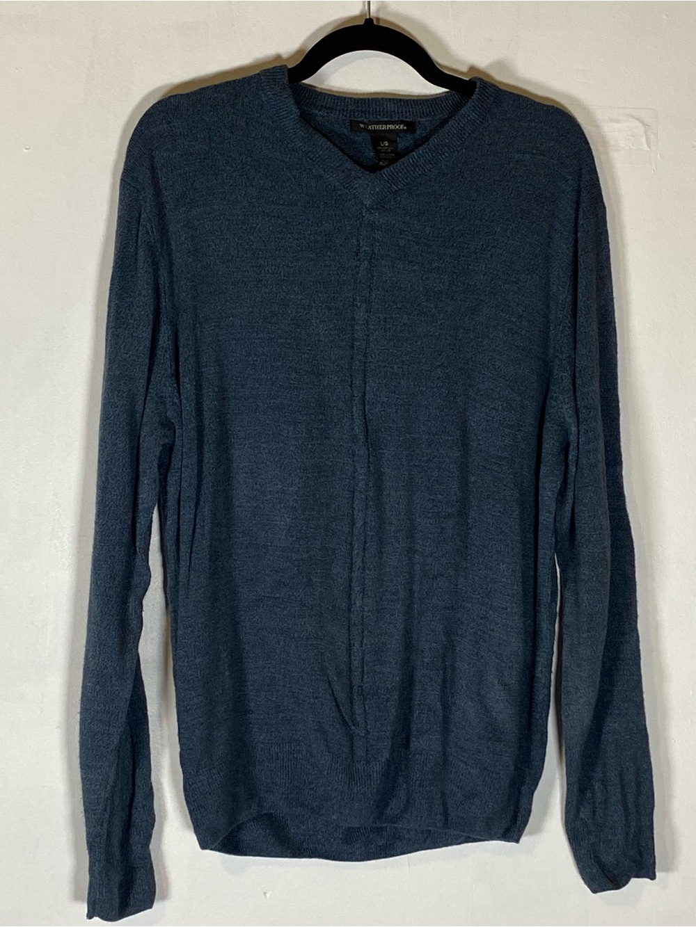 Weatherproof Vintage Blue V Neck Sweater Men’s Large Soft Minimalist Grandpacore